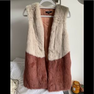 Long fur vest